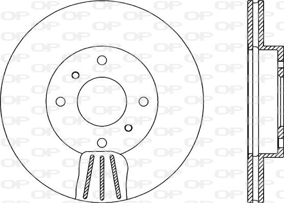 OPEN PARTS Тормозной диск BDA1885.20